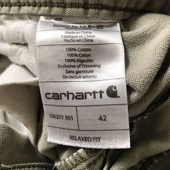 Carhartt light olive relaxed fit cargo shorts 42 - Picture 4 of 6